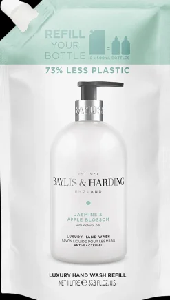 Baylis & Harding Jasmine & Apple Blossom Anti Bacterial käsisaippua täyttöpussi 1L