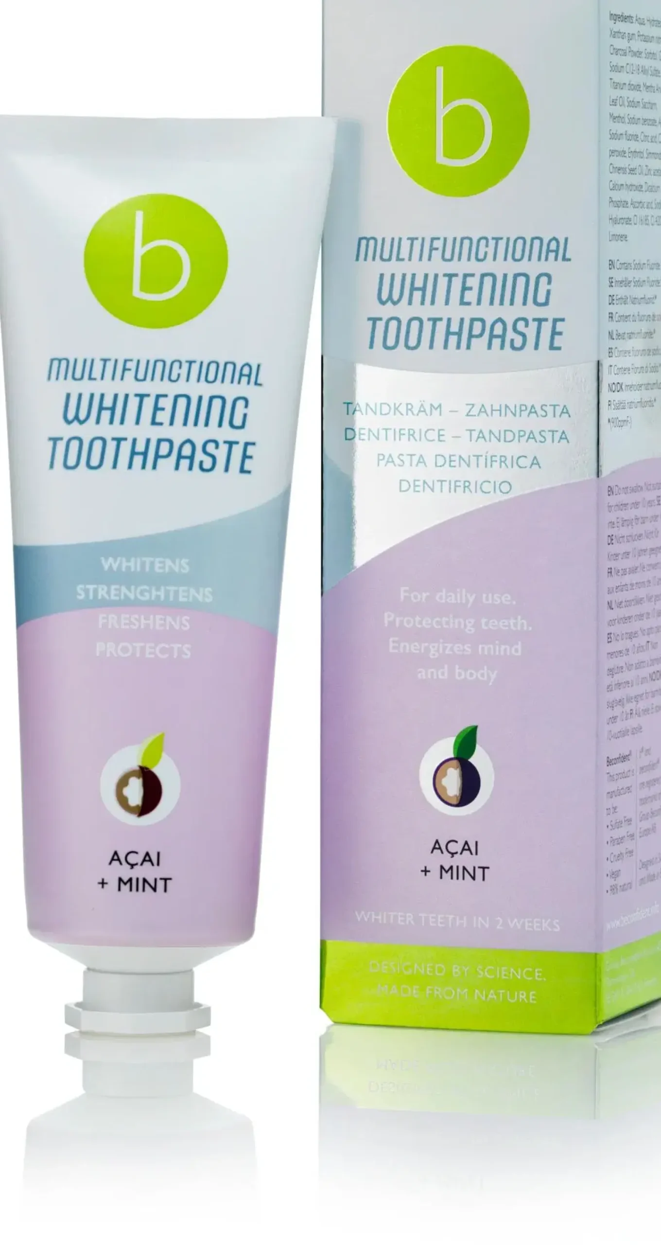 Beconfident hammastahna Acai+Minttu 75ml