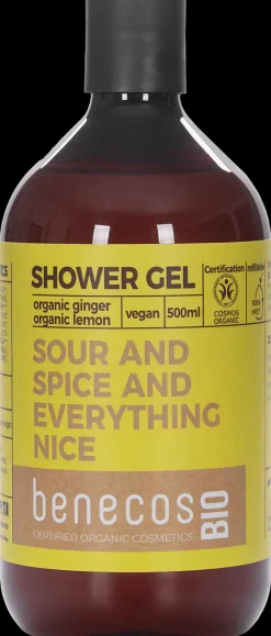benecosBIO luomu inkivääri + sitruuna suihkugeeli 500 ml