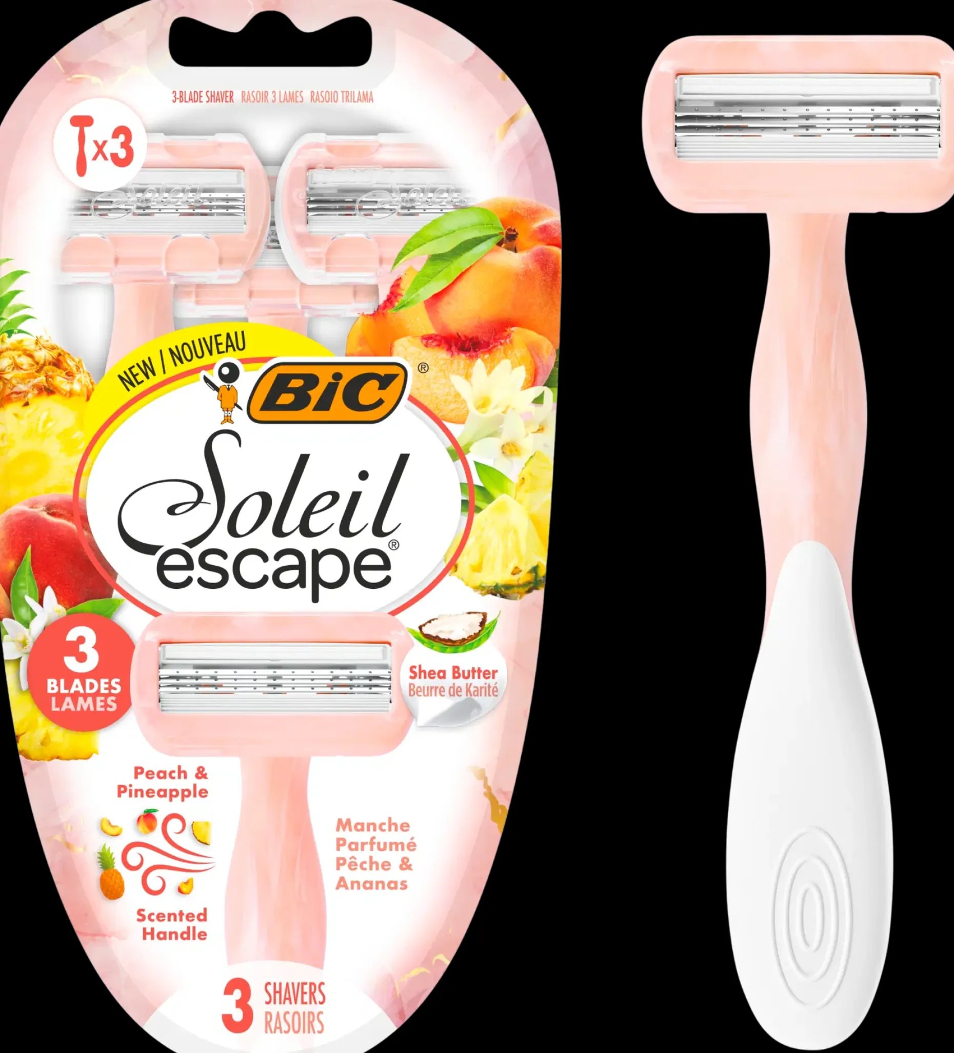 BIC Soleil Escape 3 Peach & Pineapple-varsiterä