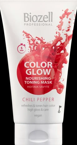 Biozell Color Glow Hoitava sävytenaamio Mask Chili Pepper 150ml