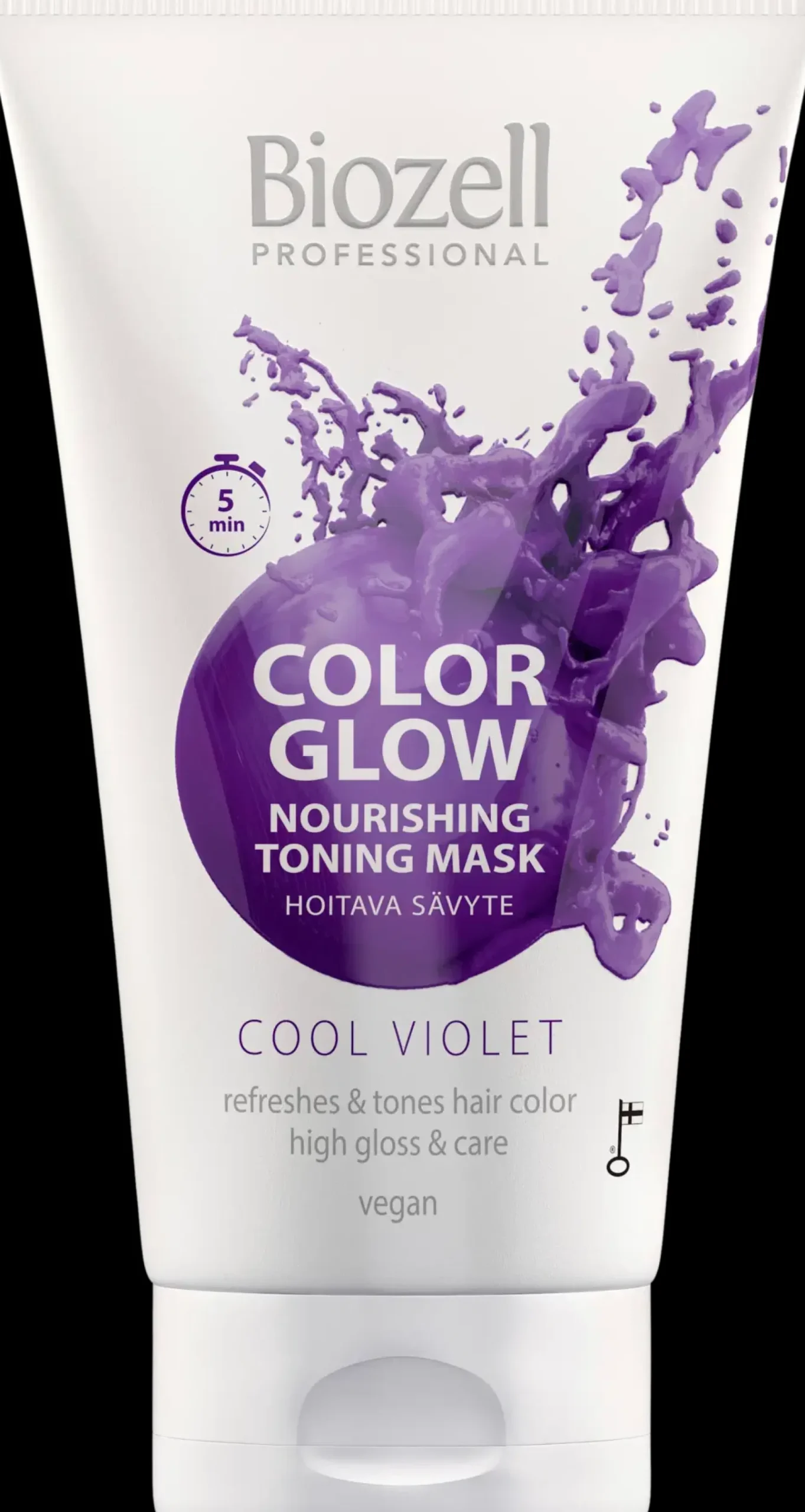 Biozell Color Glow Hoitava sävytenaamio Cool Violet 150ml