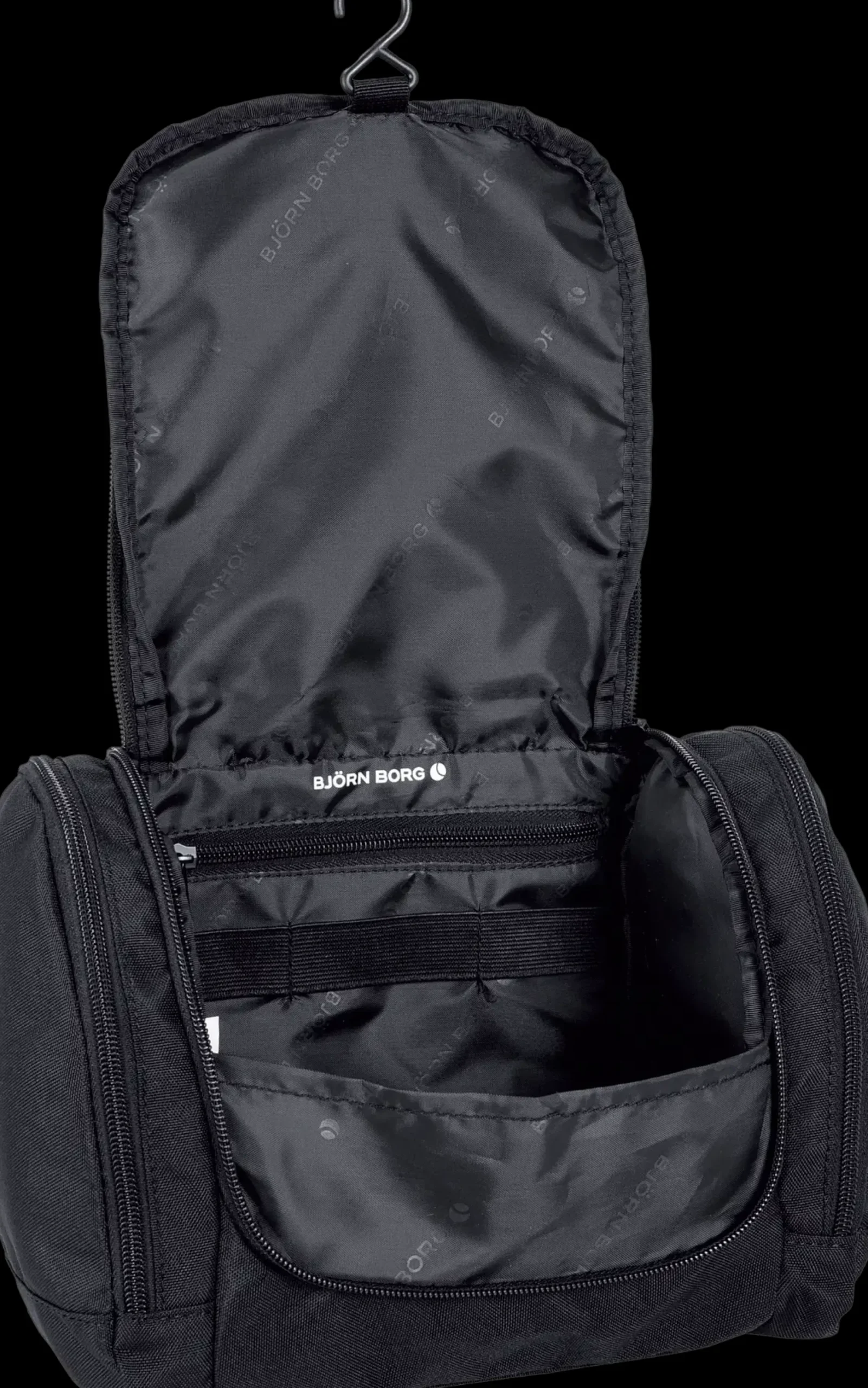 Björn Borg Core toilettilaukku ripustuskoukulla, musta