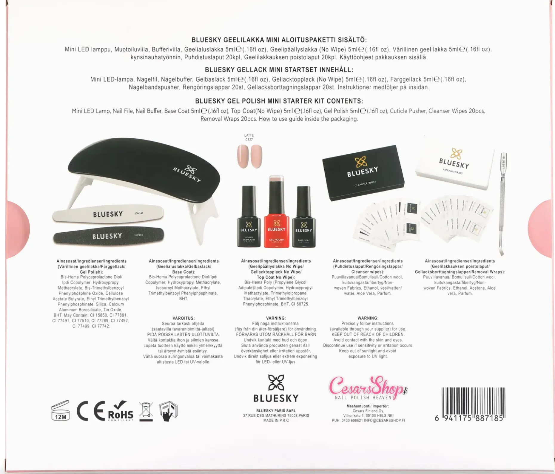 Bluesky Gel Polish Mini Starter Kit geelilakka-aloituspaketti