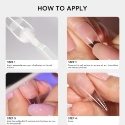 Bluesky Soft Gel Kokokynnen Tipit, Coffin