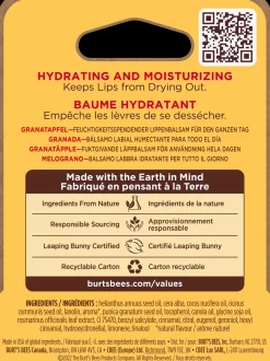Burt's Bees Lipbalm Pomegranate huulirasva granaattiomena 4,25 g