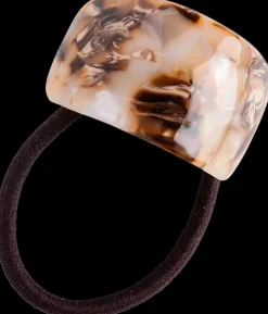 Cailap Hiuslenkki ruskeansävyisellä marmoroidulla koristeella