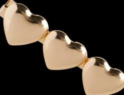 Cailap Hiussolki 6 cm kullanvärinen sydänkoriste