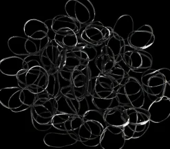 Cailap Silikonihiuslenkki musta 60 kpl