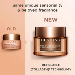 CLARINS Extra-Firming Night cream all skin types refill yövoide täyttöpakkaus 50 ml