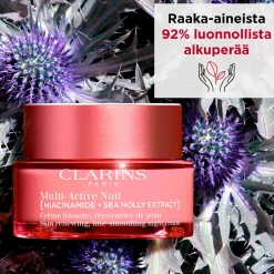 Clarins Multi-Active [NIACINAMIDE + SEA HOLLY EXTRACT] Night Cream Dry Skin yövoide 50 ml