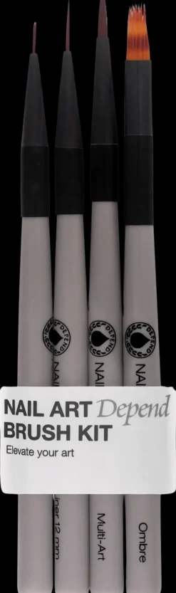 Depend Nail Art Brush Kit koristelusiveltimet 4 kpl nr 6657