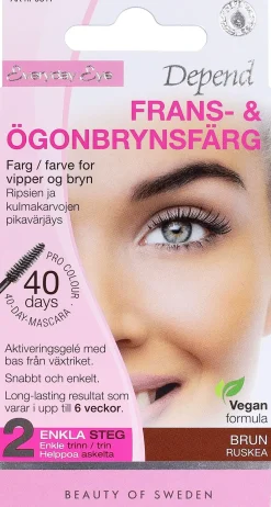 Depend Ripsien ja Kulmakarvojen Pikavärjäys Ruskea 9017