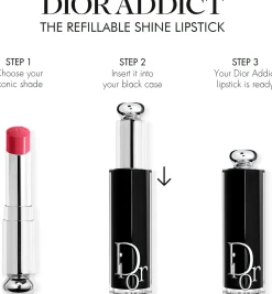DIOR Addict Shine Lipstick Refill huulipunan täyttöpakkaus 3 g