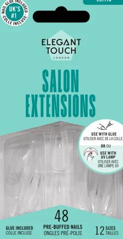 Elegant Touch Salon Extensions Coffin -tekokynnet