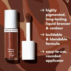 e.l.f. Camo Liquid Bronzer & Contour nestemäinen aurinkopuuteri 4 ml