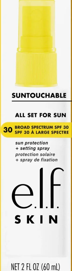 e.l.f cosmetics SKIN Suntouchable! All Set for Sun SPF 30 aurinkosuoja- ja kiinnityssuihke 60 ml