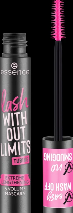 essence lash WITHOUT LIMITS TUBING Extreme Lengthening & Volume Mascara 04 Black Tubing 13 ml