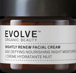 Evolve Organic Beauty Nightly Renew Facial Cream Uudistava Yövoide 60 ml