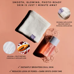 Fenty Skin Pre-Show Glow Instant Retexturizing Treatment + Reusable Applicator seerumi & kuorintapyyhe 30 ml