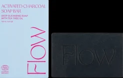 Flow Cosmetics Activated Charcoal -palasaippua kasvoille ja vartalolle 120g