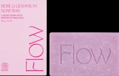 Flow Cosmetics Rose & Geranium -palasaippua kasvoille, käsille ja vartalolle 120g