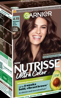 Garnier Nutrisse 4.15 Ultra Color Viileä Mahonkinen Tummanruskea kestoväri 1kpl