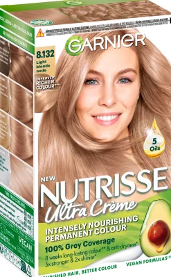 Garnier Nutrisse Ultra Creme 8.132 Light Blonde Nude Luonnonvaalea kestoväri 1kpl