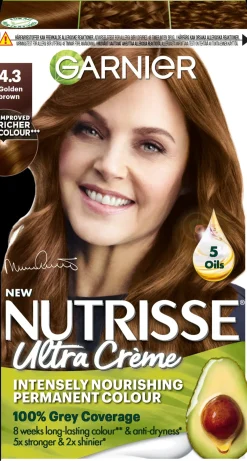 Garnier Nutrisse Ultra Creme 4.3 Golden Brown Kullanruskea kestoväri 1kpl