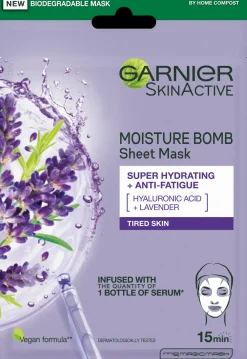 Garnier Skin Active Moisture Bomb Super Hydrating + Anti-Fatigue kangasnaamio 28g