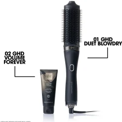 ghd Duet Blow Dry 2-in-1 Hair Dryer Brush Black lämpökiharrin