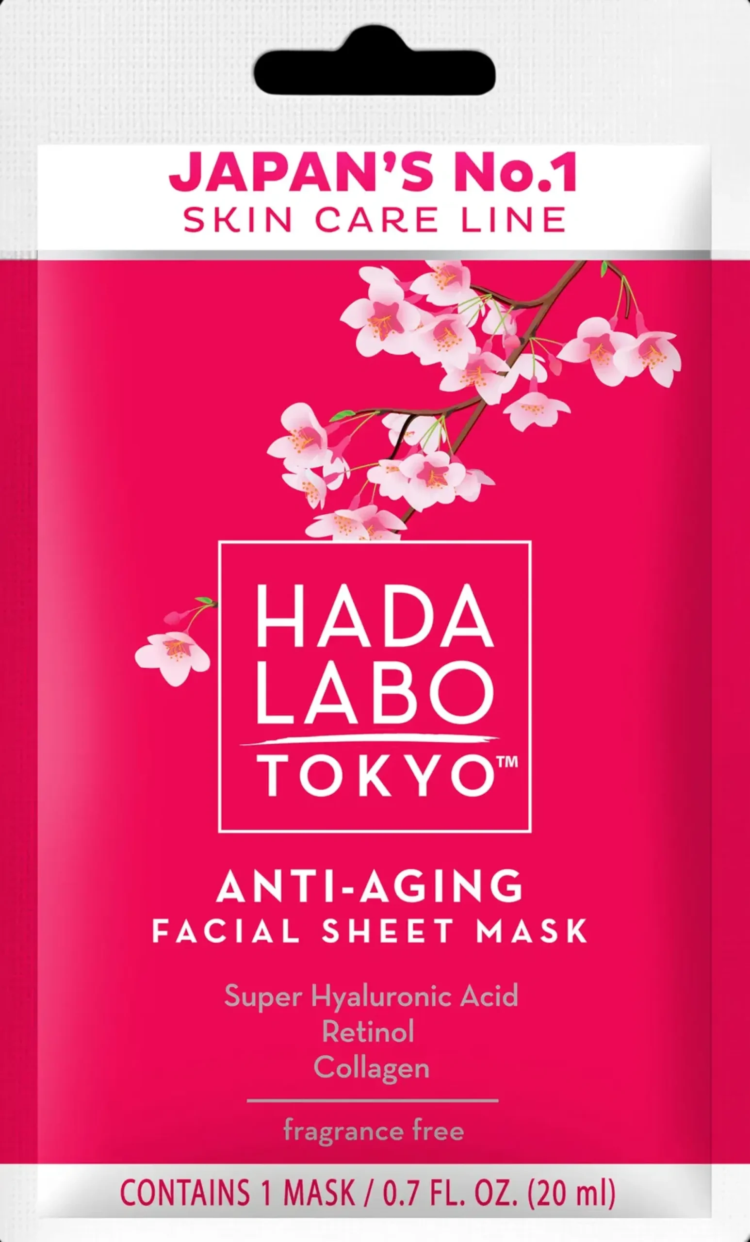 HADA LABO TOKYO Anti-Aging Facial Sheet Mask kasvonaamio 20ml