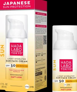 HADA LABO TOKYO Light Hydrator Sun Face Cream SPF 50 aurinkovoide kasvoille 50ml