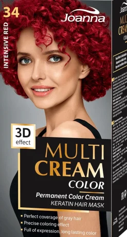 Joanna Multi Cream Color hiusväri Intensive Red 34