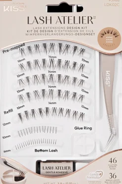 Kiss Lash Atelier Design Kit 02 ripset 46 tupsua, 36 yksittäistä ripseä