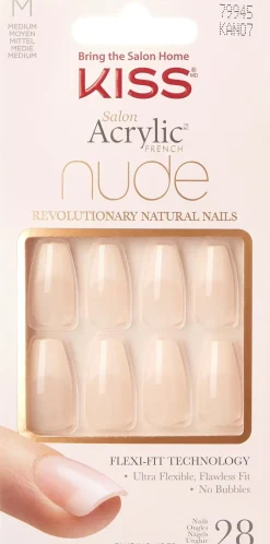 Kiss Nails Salon Acrylic Coffin 28 kpl kynsisetti, KAN07