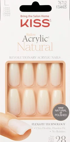 Kiss Salon Acrylic Natural kynnet - Strong Enough 28 kpl