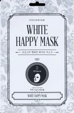 KOCOSTAR White Happy Mask kirkastava kangasnaamio 1 kpl
