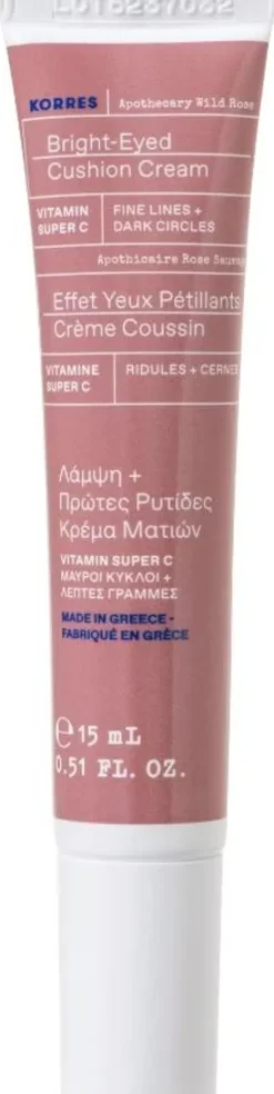 KORRES Apothecary Wild Rose Bright Eyed Cushion Cream silmänympärysvoide 15 ml