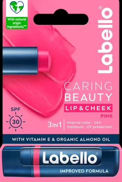 Labello 4,8g Caring Beauty Pink - sävyttävä voide huulille ja poskille