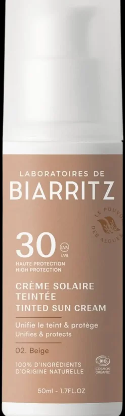 Laboratoires de Biarritz Tinted Sun Cream Sävytetty Aurinkovoide Kasvoille SPF30 Beige 50ml