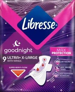Libresse Ultra yöside Ultra+ X-Large Night Wings 9 kpl