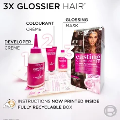 L'Oréal Paris Casting Crème Gloss 360 Black Cherry Tumma Mahonginruskea kevytväri 1kpl