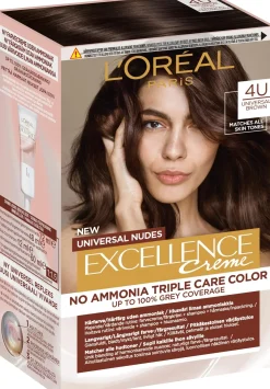 L'Oréal Paris Excellence Creme Universal Nudes 4U Universal Brown kestoväri ilman ammoniakkia 1kpl