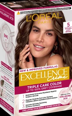 L'Oréal Paris Excellence Creme 5 Natural Light Brown Ruskea kestoväri 1kpl
