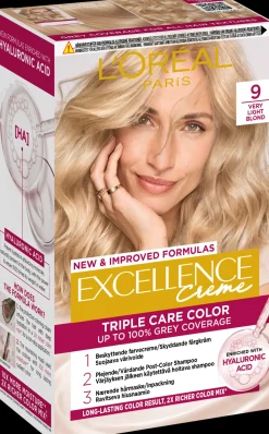 L'Oréal Paris Excellence Creme 9 Very Light Blonde Vaalea kestoväri 1kpl