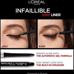 L'Oréal Paris Infaillible Grip 36H Gel Automatic Eyeliner silmänrajausväri 0,3 g