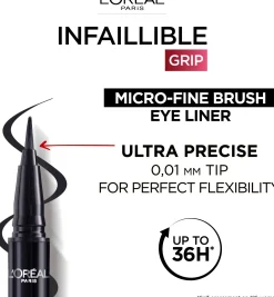 L'Oréal Paris Infaillible Grip 36H Micro-Fine eyeliner nestemäinen silmänrajausväri 0,4g