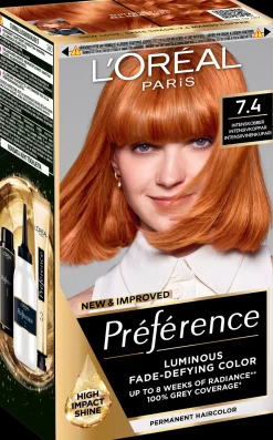 L'Oréal Paris Préférence 7.4 Mango Copper kestoväri normaaleille hiuksille 1 pce
