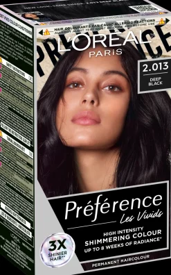 L'Oréal Paris Préférence Vivid Colours Deep Black intensiivinen kestoväri 1kpl